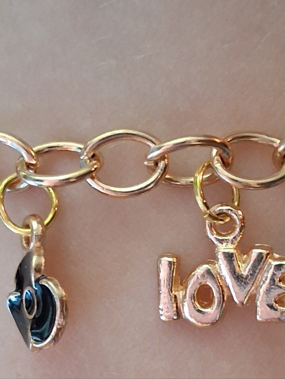 Gold-Tone Charm Bracelet with Multicolor Enamel Accents - Picture 8 of 10